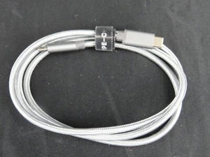 USB-C Cable - 3ft, Nylon Braided, Fast Charging, Silver - Picture 1 of 3