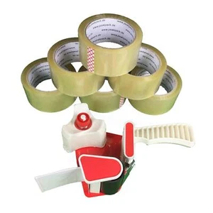 Handabroller + 6 Klebeband Paketbandabroller Packbandabroller Abroller Packband - Bild 1 von 1