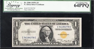 ⭐⭐ 1935-A $1 NORTH AFRICA SILVER CERTIFICATE LEGACY 64 PPQ WWII Fr 2306 86278 - Picture 1 of 2