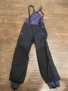Patagonia Suspender Snow Pants Black Water Resistant Full Pant Leg Zip Men 34 - Picture 1 of 4