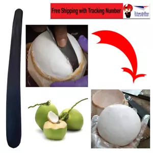 Coconut Tool Opener Buffalo Horn Knife Natural Removal Whole Meat With Juice - Picture 1 of 12