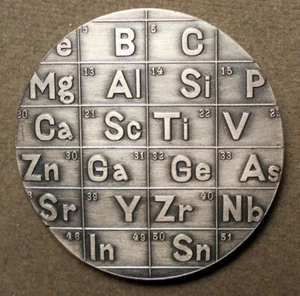 Dmitry Medeleyev (Büste) (Periodensystem). Kupfer Nickel, 40mm, bankfrisch, - Bild 1 von 2