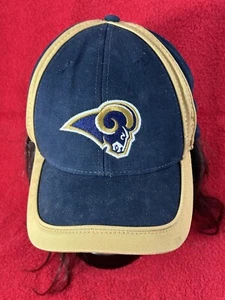 St Louis Rams Hat Cap Game Day Logo Los Angeles Vintage blue Gold Strapback - Picture 1 of 7