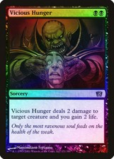 Vicious Hunger FOIL 8th Edition NM Black Common MAGIC GATHERING CARD ABUGames