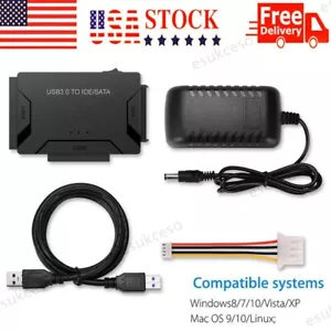 External Hard Drive Reader Recovery Converter for Universal 2.5" 3.5" HDD/SSD CD - Picture 1 of 12