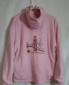 Wendbare rosa Vliesbomberjacke San Francisco Reißverschluss - Bild 1 von 7