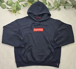 Sudadera con Capucha Supreme Box Logo Azul Marino Con Logo Rojo Talla XL Pullover Rojo Nueva York Canadá - Imagen 1 de 15