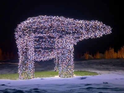 Festive Frames Christmas Lifesize Polar Bear Display Framework only - NO LIGHTS - Image 1 of 3