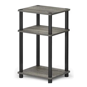 Furinno 3-Tier Turn-N-Tube End Table, Side Table, Night Stand, No Tools Needed - Picture 1 of 5