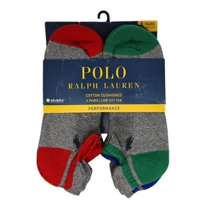 Polo Ralph Lauren Cotton Cushioned Low Cut Performance Socks 6 Pairs - Picture 1 of 4