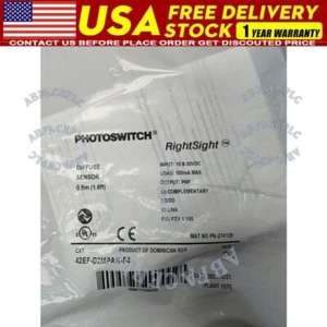 NEW 42EF-D2MPAK-F4 AB RIGHTSIGHT PHOTOELECTRIC SENSOR 18 MM CYLINDRICAL GENUINE - Picture 1 of 5