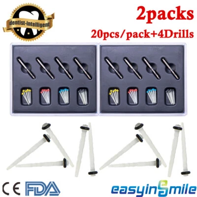 2Packs Dental Glass Quartz Fiber Post Thread Screw Resin Posts 1.0 1.2 1.4 1.6mm - Image 1 of 4