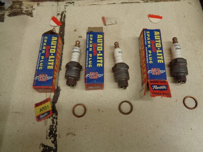 3 Autolite AR51 Spark Plugs 36 40 Cadillac 52 60 Chevy Essex Dodge 46 51 Frazer - Image 1 of 4