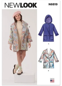 NEW LOOK 6819 GIRL'S LINED COATS Sewing pattern Ages 7-14 Skill: AVERAGE - Picture 1 of 7