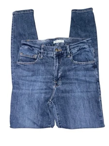 Good American  Good Legs Distressed Stretch Dark Wash Skinny 6/28 EU RN 151301 - Picture 1 of 6