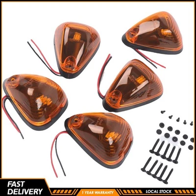 Kit de 5 luces de techo LED ámbar para cabina marcador para 99-16 Ford F250 F350 F450 Super Duty Foto 1 de 4