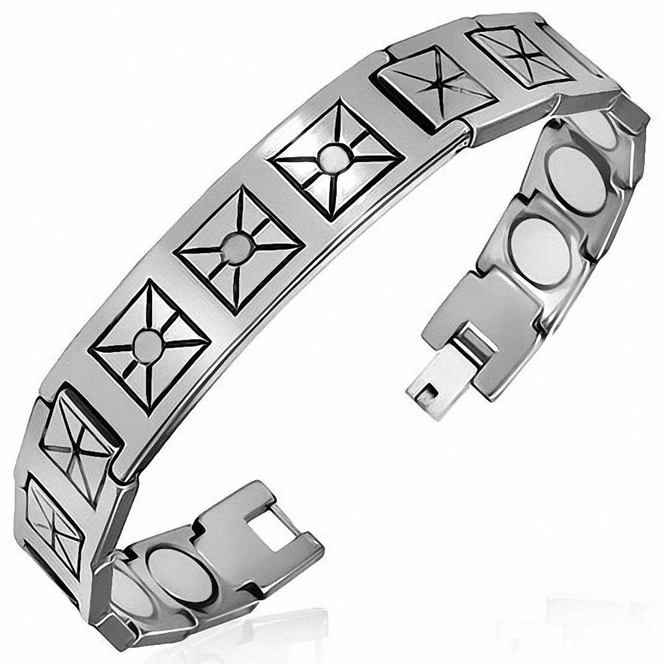 Armband Herren Wolfram Mit Kettenglieder Muster Kreuz 141 - Bild 1 von 1