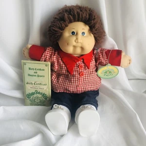 Vintage Coleco Cabbage Patch Kinder Junge Puppe KT Factory mit Papieren & Outfit - 1983 - Bild 1 von 11