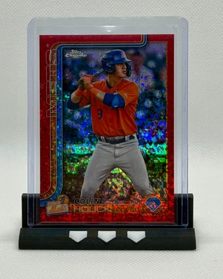 2025 Topps Pro Debut Colin Houck Chrome Red Mini-Diamond Refractor 1/5 - Image 1 of 2
