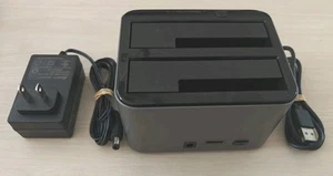 SSK Station d'accueil pour disque dur en aluminium, USB 3.0 vers SATA double baie externe HD... - Photo 1/8