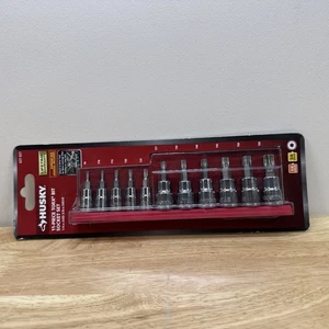 Husky 11-Piece 1/4 and 3/8 in. Drive Torx Bit 11pc. Socket Set 637 027 open Box - Picture 1 of 4