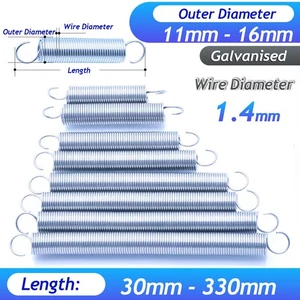 Wire Dia 1.4mm Expansion Spring Galvanized Tension Extension Extending Springs - Picture 1 of 114