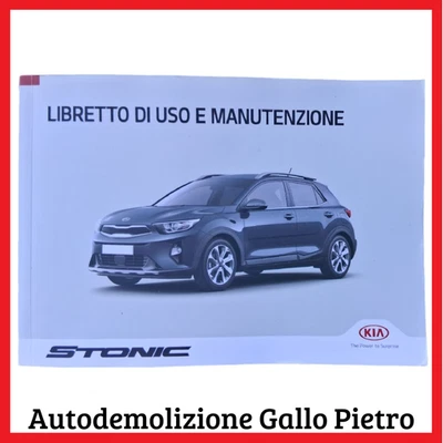 Libretto di uso e manutenzione KIA stonic 2024 yb 1.2 lpg 1.0 benzina 1.6 diesel - Immagine 1 di 2