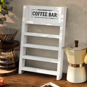 K Cup Holder, Farmhouse Coffee Pod Holder, Wooden Coffee Pod Ladder for Count... - Foto 1 di 7