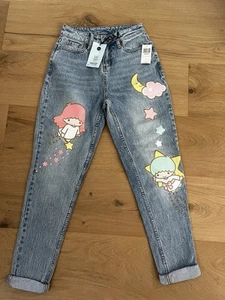 Little Twin Stars Jeans By Sanrio Mom Jeans Size 1 - Picture 1 of 4