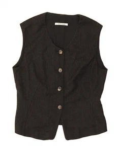 RENE LEZARD Womens Waistcoat UK 14 Medium Grey Wool AF11 - Picture 1 of 4