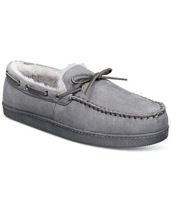 Club Room Men's Moccasin Slippers in Gray-Medium 8-9 - Picture 1 of 8