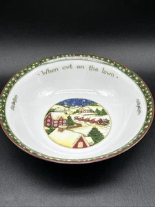 Susan Winget Portmeirion Studio A Christmas Story 8" Bowl When Out On The Lawn - Picture 1 of 7
