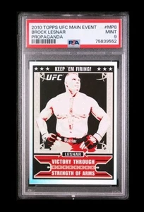 2010 Topps UFC Brock Lesnar Fight Poster Refractor #MP-8 Graded PSA 9 WWE WWF - Picture 1 of 2