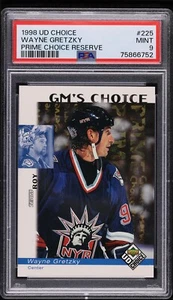 1998 UD Choice Prime Choice Reserve Wayne Gretzky 038/100 #225 PSA 9 pop 1/1 - Picture 1 of 2
