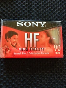 Sony HF HIFI 90 Minute Audio Cassette Tape (2) New Factory Sealed - Picture 1 of 3