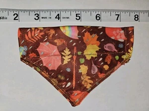 Fall Dog Bandana OVER THE COLLAR Leaves, Umbrella Cat Scarf XS - Picture 1 of 4