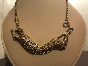 Collar chocante de cadena gruesa diseño colgante tallado con estampado de animales - Imagen 1 de 4