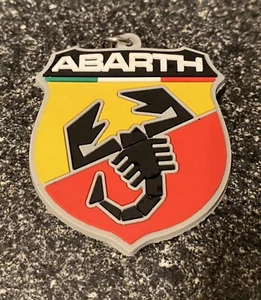 ABARTH FIAT Key Ring Holder. Rubber. Two Sided - Picture 1 of 1