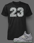 Graphic 23 Sneaker Tee Shirt To Match J4 Kaws Gray Shoe Pro Club Shaka Big Tall