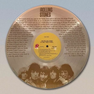 Rolling Stones It's Only RockNRoll etched gold LP wallart - Picture 1 of 4