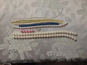 Faux Pearl Bead Strands Lot #38 - 9 Strands of Beads - Picture 1 of 3
