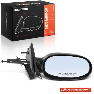 A-Premium RH Passenger Black Mirror w/ Manual Glass Adjust for Saturn L100 L200 - Image 1 of 4