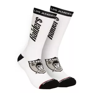 2024 Mitchell & Ness White Classic Los Angeles Raiders Kick Off Crew Socken - Bild 1 von 2
