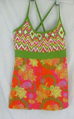 Sujetador Soybu Mujer Cami Top Talla S Naranja Verde Floral Integrado  Foto 1 de 4