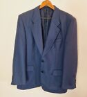 Douglas Vintage Jacket Mens 40S Blue 100% Virgin Wool Sport Blazer Wide Lapel