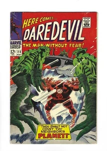 DAREDEVIL #28 GENE COLAN art, DD vs Aliens, 5.5 FN-, 1967 Marvel - Foto 1 di 2