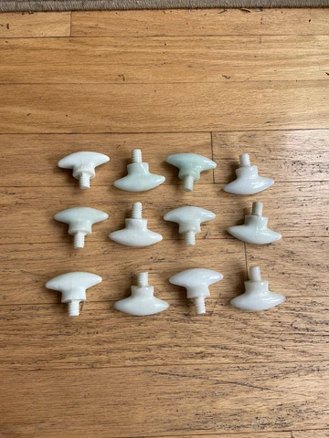Vintage Glass Milky Green Drawer Knobs or Pulls / $10 Each / J003 Cover