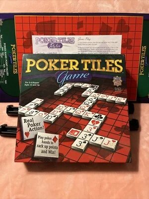Poker Tiles Game COMPLETE MasterPieces 2005 Board Trays Family Friends - Image 1 of 4