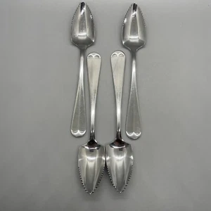 Set of 4 Deluxe Polished QUALITY Stainless Steel Grapefruit Spoons FAST SHIPPING - Picture 1 of 4