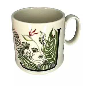 Florence Balducci for Anthropologie Initial Monogram J Jungle Mug Floral RARE - Picture 1 of 8